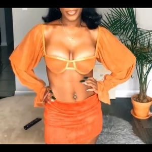 Terracotta Sheer Top